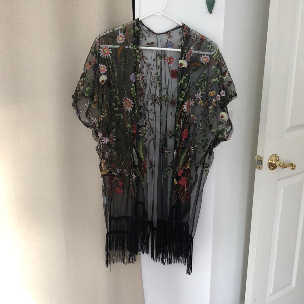 embroidered kimono